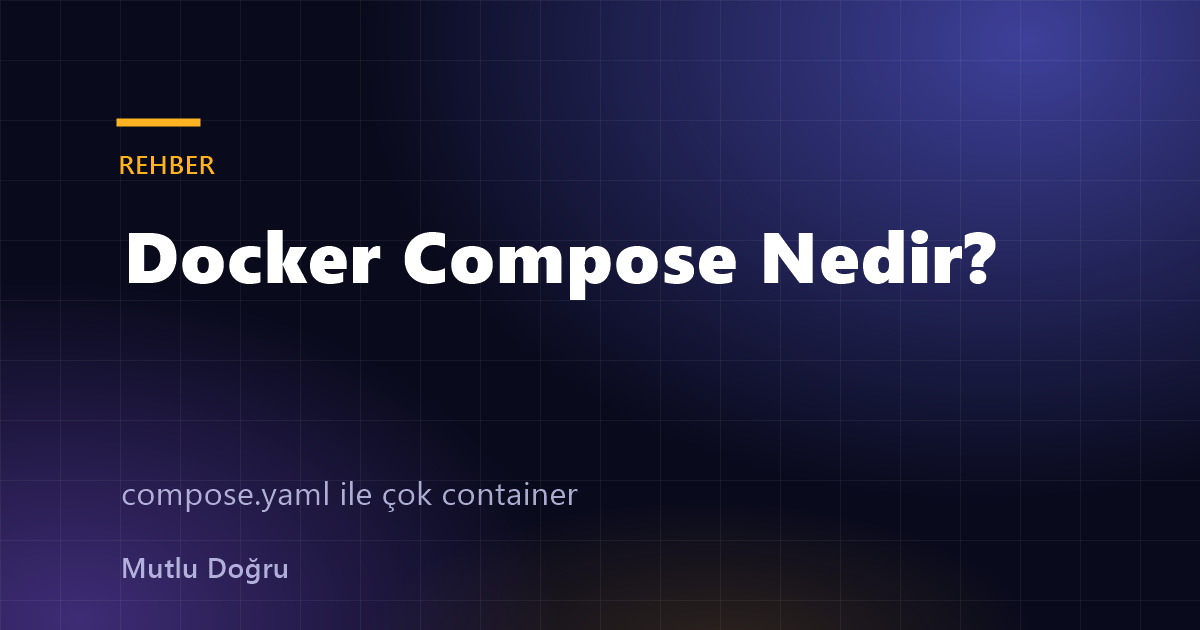 Docker Compose Nedir? compose.yaml ile Çok Container'lı Uygulama Çalıştırma